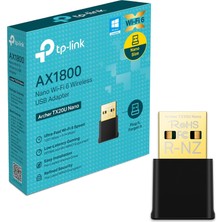 Meks Tp-Link Archer TX20U Nano, AX1800 Mbps, Çift Bant, Mu-Mimo, USB 2.0, Wpa3, Windows 10/11 Uyumlu, Wi