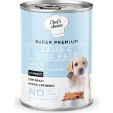 Meks Chef's Choice Yavru Köpekler Için, Hipoalerjenik, Kuzu Etli ve Pirinçli Ezme, 400 G x 12 Adet