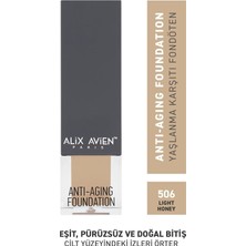 Meks Alix Avien Yaşlanma Karşıtı Vitamin Içeren Nemlendirici SPF15 Fondöten - Anti Aging Foundation 506