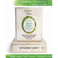 Meks Aloe Vera Özlü Doğal Süngerli Sabun Hassas Ciltler Için Nemlendiricin Köpüren Kokulu Banyo Süngerli