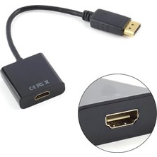 Meks Lunatic 5645 Dijital Displayport To HDMI Görüntü Çevirici Aparat Siyah Displayport Çıkışlı Bilgisay