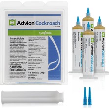 Meks Advion Hamamböceği Jel Yemi, 4 Tüp x 30 Gram, 1 Piston ve 2 Uç, Alman Hamamböceği Haşere Kontrolü,