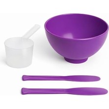 Meks Alexdello Ad Maske Kariştirma Kabi 3 Lü Set Si̇li̇konlu Kirilmaz Mor Renk