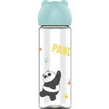 Meks We Bare Bears Lisanslı Panda Figür Kapaklı 500ML Plastik Şişe