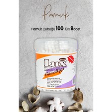 Meks Lux Pamuk Çubuğu 100' Lü x 9 Adet