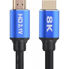 Meks Lunatic 9350 1 Metre 8k Ultra Hd 2.1V 48GBPS Altın Kaplama HDMI Kablo UHD 8k Ultra Hd Görüntü ve Se