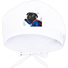 Meks Super Pug Baskılı Cerrahi Bone - Doktor ve Hemşire Bonesi Hastane Bonesi