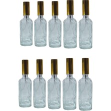 Meks Paradise 100 ml Altın Renk Sprey Kapaklı Boş Parfüm Cam Şişe, 100ALKAS10