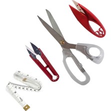Meks 23 cm Plastik Saplı Kumaş Kesim Iplik Temizleme Makası Set