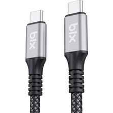 Meks Bix BXCC242 Usb4 Thunderbolt 3/4 Uyumlu Usb-C If 240W 40GBPS 8k 60Hz UHD Şarj, Data ve Görüntü Kabl