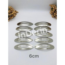 Meks Metal Çıtçıtlı Toka (6 Cm) 10 Adet Metalik Tek Ebat