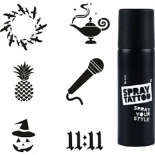 Meks Hayalperest Modeller Spray Tattoo Geçici Dövme Seti Dark Sprey Dövme Kiti