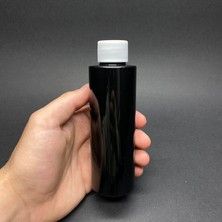 Meks 150 cc Siyah Plastik Şişe - Beyaz Contalı Kapaklı- 150ML Kapaklı Plastik Şişe x 10 Adet