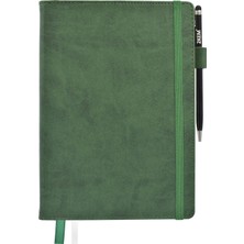 Meks 2kem Notebook A5 - Ciltli, 240 Sayfa KREM/120 G/m², Numaralı, Katlanır Cep, Lastikli Bant, Kalem Tu
