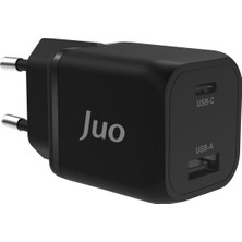 Meks Juo 35W Gan Usb-C + Usb-A Şarj Aleti Iphone & Samsung Pps Uyumlu Pd Qc4.0 Type-C Hızlı Şarj Cihazı