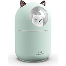 Meks Netavantaj Oto ve Ev Kedi Karakterli Rgb Ledli Hava Nemlendirici Buhar Makinesi Yeşil
