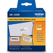 Meks Brother DK-1209 Küçük Adres Etiketleri, Beyaz, 2 1/2 "x 1 1/2", 800 Rulo