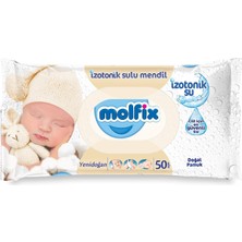 Meks Molfix Yenidoğan Izotonik Sulu Islak Havlu, 50 Yaprak