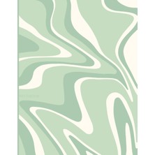 Meks Independently Published Aesthetic Notebook: Retro Swirl, Cute Notebook For School, College Ruled, B
