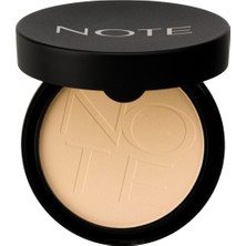 Meks Note Cosmetics Luminous Silk Compact Powder 02 Natural Beige Mat Bitişli Toz Yüz Pudrası Natural Be