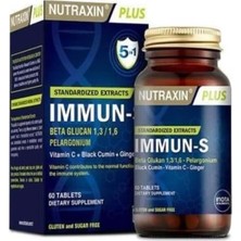 Meks Nutraxin Immun-S Beta Glukan 1,3/1,6 200 Mg 60 Tablet + Facial Cleanser Hediye, SNOWCOSMETICJL14