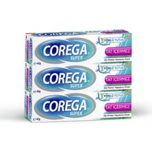 Meks Corega Tat Içermez Yapıştırıcı Krem 40G x 3 Adet