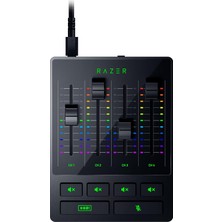 Meks Razer Audio Mixer - Xlr, 3,5 mm ve Optik Girişe Sahip USB Ses Arabirimi - Sessiz Düğmeli 4 Kanallı