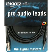 Meks Klotz M1 MY206 Ts x Female Xlr Klotz Uçlu Mikrofon Kablosu Siyah 3m