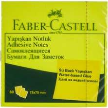 Meks Faber-Castell Yapışkan Notluk, 75X75MM, Fosforlu Sarı