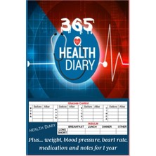 Meks Independently Published 365 Health Diary: 365 Day Health Diary, 183 Pages, 6 x 9, Food Diary, Weigh