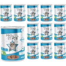Meks Prostar Yetişkin Kedi Balıklı Pate 400 gr x 12 Adet