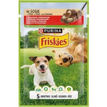 Meks Friskies Yetişkin Köpekler Için Sığır Etli Sebzeli Yaş Mama 85 Gram, 26 Adet