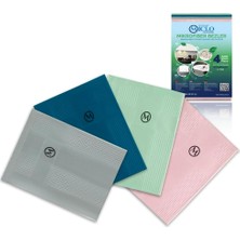 Meks Miclo Cleaning Mikrofiber Temizlik Bezi | Sihirli Bez, Cam ve Ayna Bezi | 4'lü Paket | Somon Serisi
