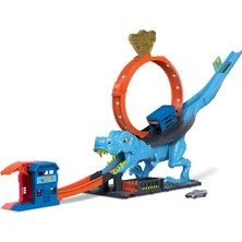 Meks Hot Wheels Dinozor ile Mücadele™ Oyun Seti 1 Adet Oyuncak Araba Içeren Hot Wheels™ Şehri Pist Seti,