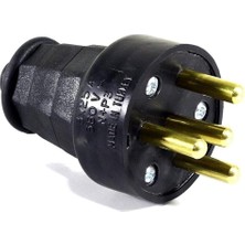Meks Trifaze Kauçuk Erkek Fiş 25 Amper 380 Volt