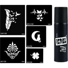 Meks Tüy ve Kelebek Spray Tattoo Geçici Sprey Dövme Seti