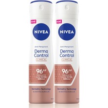 Meks Nivea Derma Control Clinical Kadın Sprey Deodorant 150ML, 96 Saat Üstün Koruma,anti-Perspirant X2 A