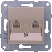 Meks Viko Novella Bronz Data ve Nümeris CAT5E ve Cat3 Vakumlu Paket