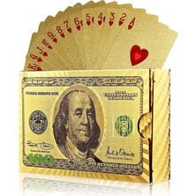 Meks Gold Dolar Iskambil Kağıdı Kaygan Plastik Su Geçirmez Oyun Kağıdı CIN383SR
