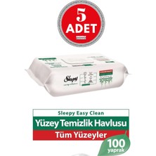 Meks Sleepy Easy Clean Yüzey Temizlik Havlusu 100' Lü x 5 Adet