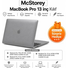Meks Mcstorey Macbook Pro 13 Kristal Şeffaf Kılıf A1706 A1708 A1989 A2159 A2251 A2289 A2338 M1 M2 Uyumlu