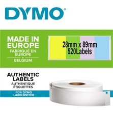 Meks Dymo S0722380, Lw Adres Etiketi, (89X28 Mm) 520 Etiket/paket, Karışık Renkli (99011)