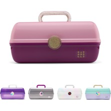 Meks Caboodles On-The-Go Kız Makyaj Kutusu, Menekşe Üzerinde Iki Renkli Pembe, Sert Plastik Makyaj Düzen
