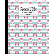 Meks Independently Published Scrabble Score Sheet: Owls Cartoon Scrabble Score Sheet, Scrabble Game Reco