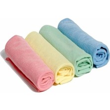 Meks Mikrofiber Temizlik Bezleri, Aşındırmaz, Yeniden Kullanılabilir ve Yıkanabilir - 4'lü Paket Easyso2