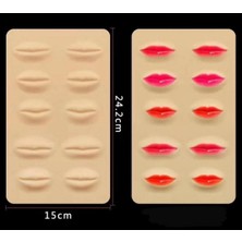 Meks Bmx 3D Dudak Silikon Micropigmentasyon Çalışma Materyali, 24,2X15 Cm, +2 Iğne Hediyeli