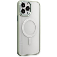 Bezos iPhone 15 Pro Max Kılıf Room Magneticsafe Silikon - Su Yeşili