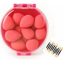 Meks 8’li Makyaj Süngeri Seti + Aplikatör Çubuk Hediyeli – Yumuşak, Lateks Içermeyen Beauty Blender Süng