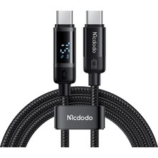 Meks Mcdodo CA-5780 60W Typec Typec Dijital Göstergeli Kablo 1.2m - Siyah