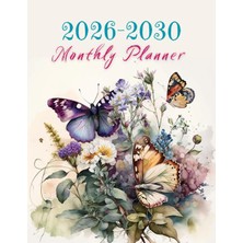 Meks 5-Year Monthly Planner: Multi Year Organizer, Vintage Flowers And Butterflies Cover